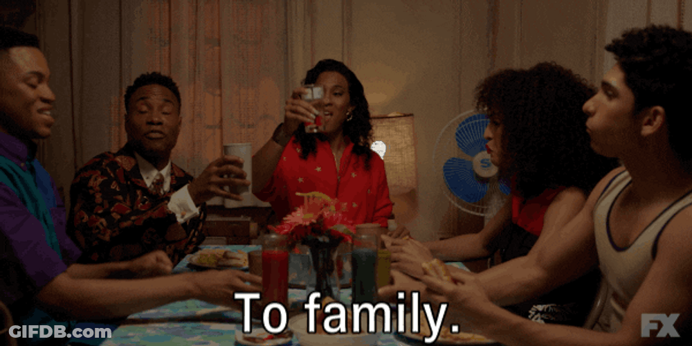Family Raising Glasses Up GIF