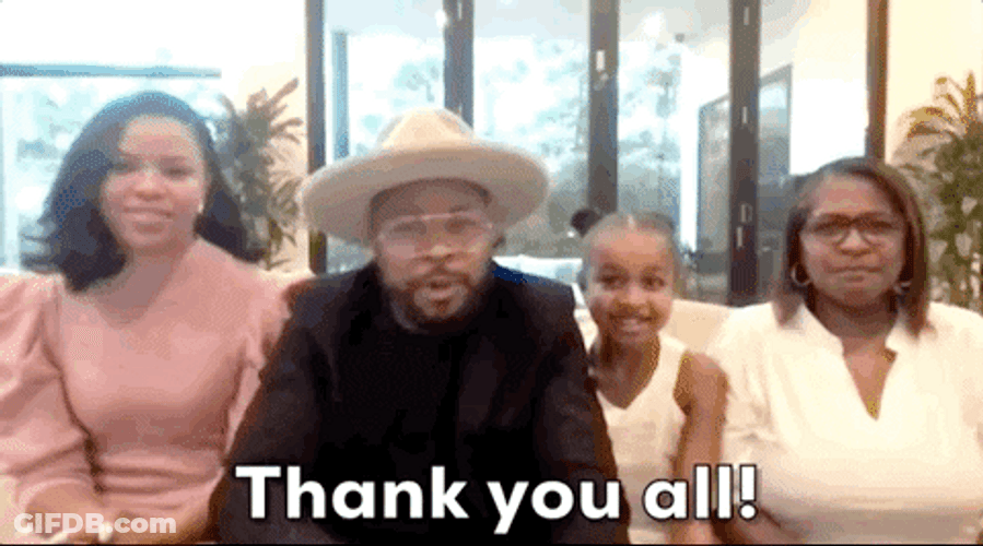 Family Saying Thank You All GIF