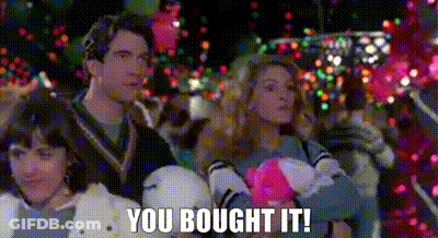 Family Sitting By Christmas Tree Saying You Bought It GIF