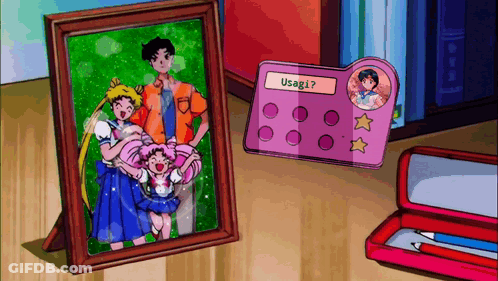 Family With Usagi Card GIF