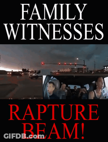 Family Witnesses Rapture Beam Poster GIF