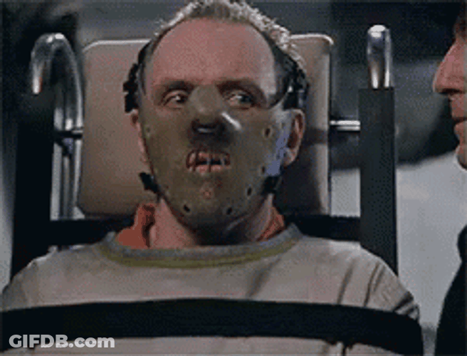 Famous Hannibal Lecter Spooky Face GIF