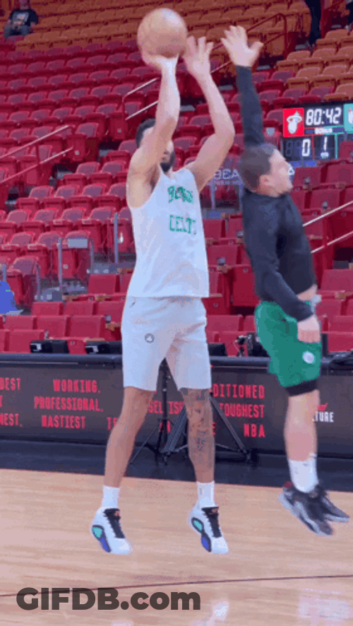 Famous Jayson Tatum Shoot Smile GIF