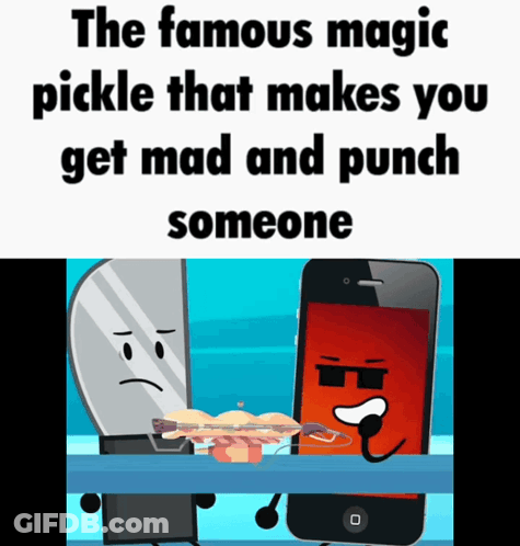 Famous Magic Pickle Makes You Mad And Punch GIF