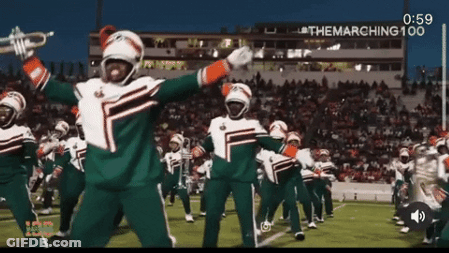 Famu Marching 100 Band Body Wave GIF