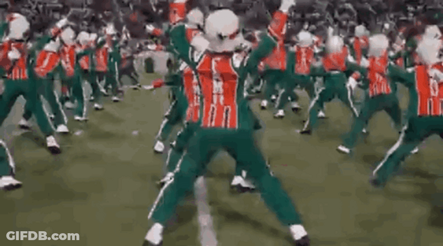 Famu Marching 100 Band Rolling Hips In Unison GIF