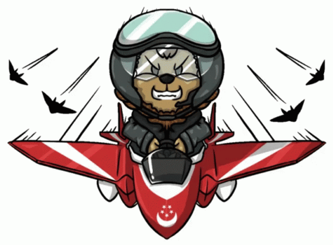 Fan Art Fighter Jet Flying Smiling GIF
