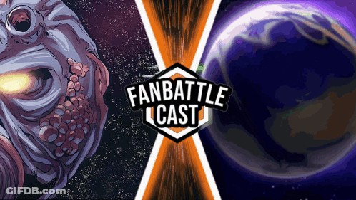 Fan Battle Cast Poster Giant Octopus And Planet GIF