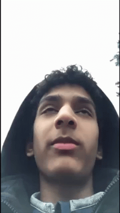 Fan Boy In Black Hoddie With Super Idol GIF