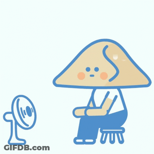 Fan Melting Hot Day GIF