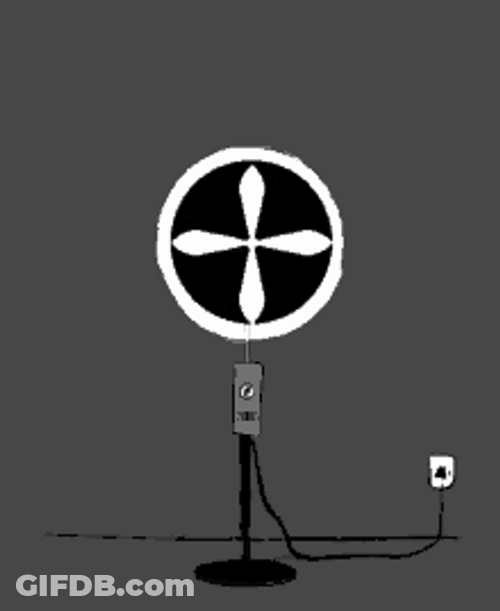 Fan With Four Blades Spinning GIF