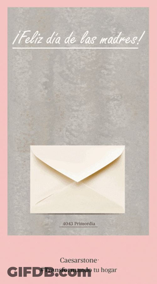Fancy Feliz Dia De La Madre Flower Envelope GIF