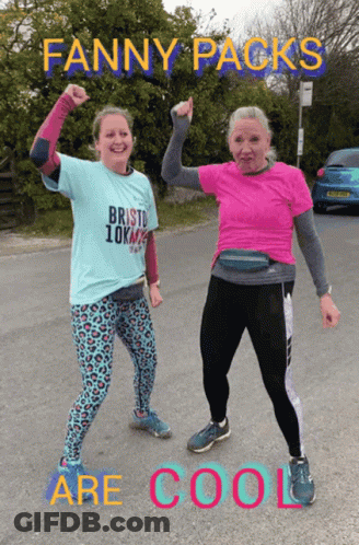 Fanny Packs Are Cool Two Female Runners GIF