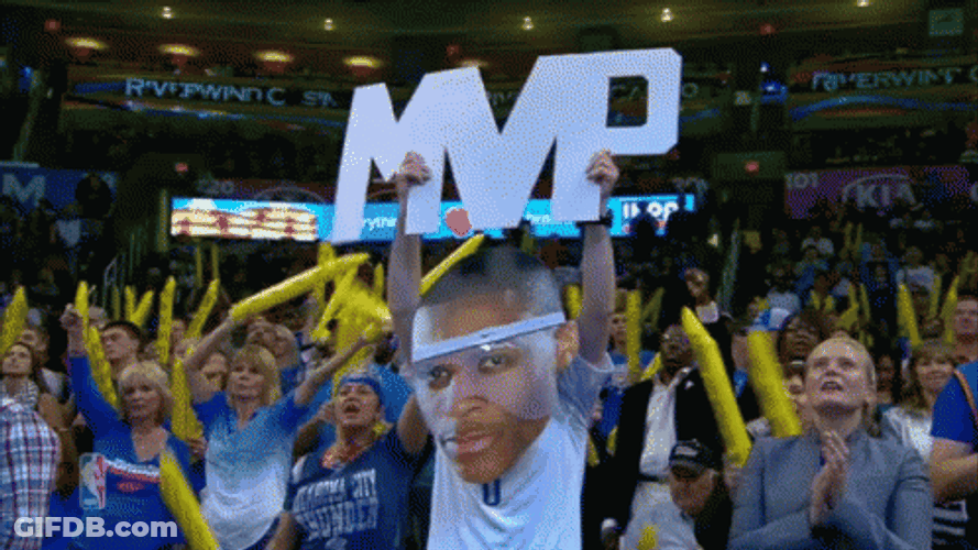 Fans Cheer For Russel Westbrook For Mvp GIF