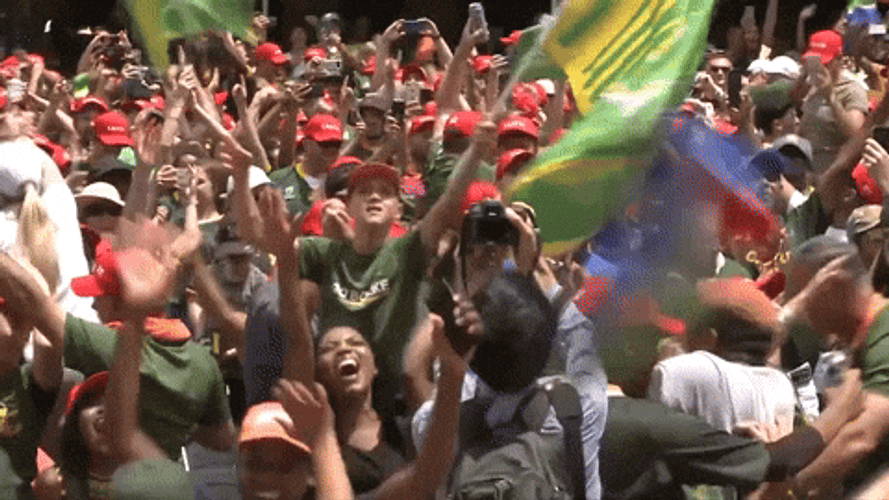 Fans Cheer Players To Play Like A Champion GIF