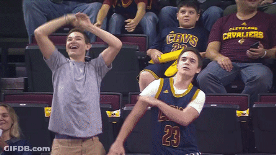 Fans Dabbing Funny Celebration GIF