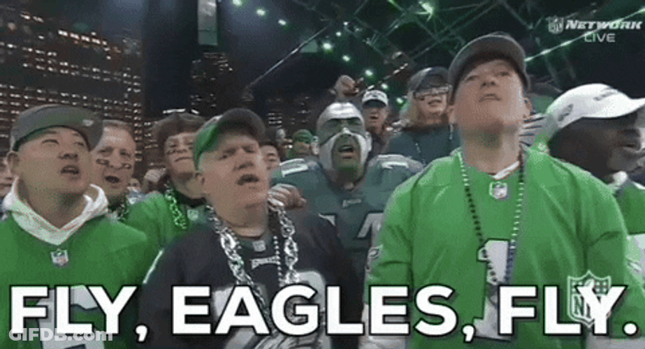 Fans Yell Fly Eagles Fly Nfl Auto Draft GIF