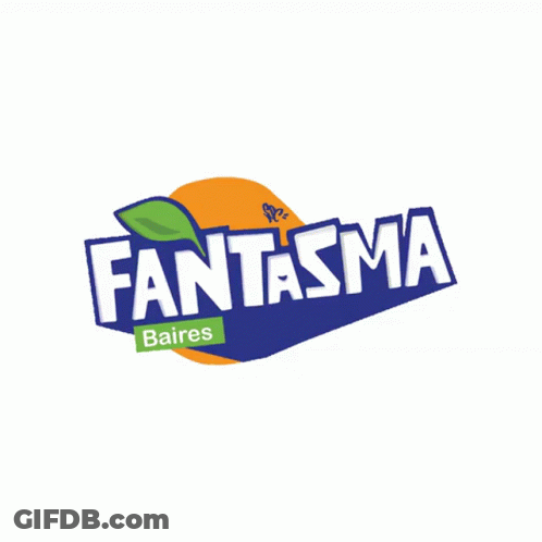 Fantasma Baires Logo Orange And Green Leaf GIF