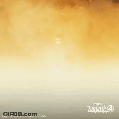Fantastic 4 First Steps Poster Man In Smoke GIF