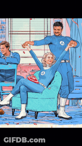 Fantastic Four Man Holding Woman's Hand GIF