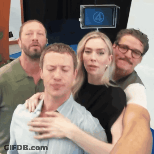 Fantastic Four Skin Poster Superheroes Standing Together GIF