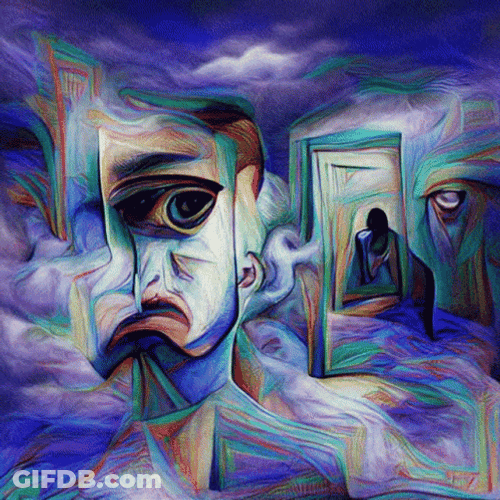 Fantasy Art Abstract Man Face GIF