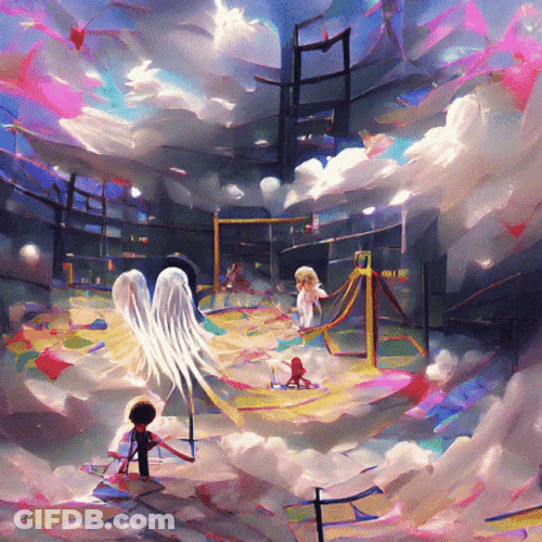 Fantasy Art Angels On Playground GIF
