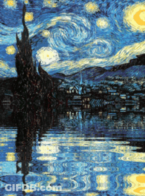 Fantasy Art Vincent Van Gogh Starry Night GIF
