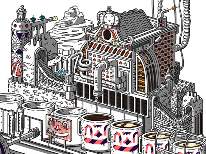 Fantasy Coffee Shop Smile GIF