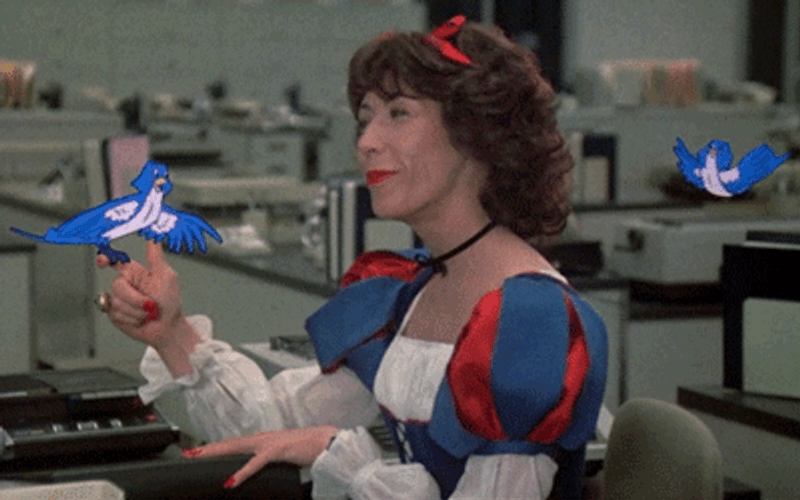 Fantasy Snow White Dress GIF