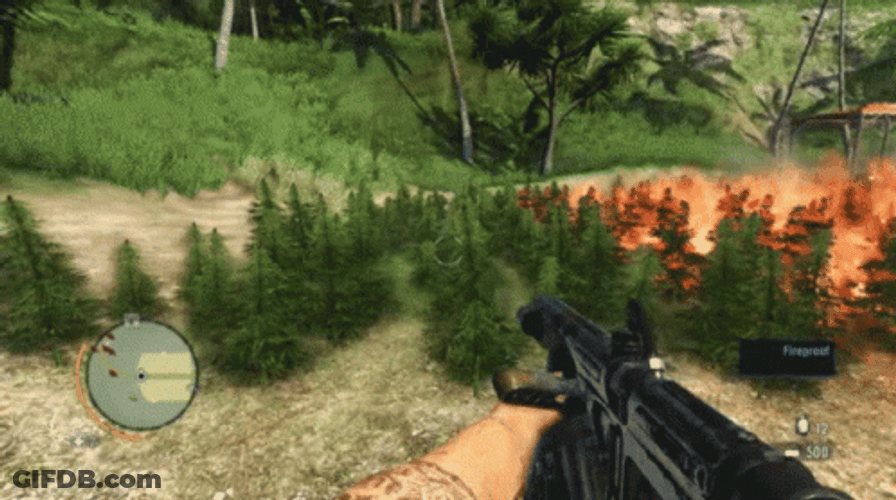 Far Cry 3 Flamethrower Burn GIF
