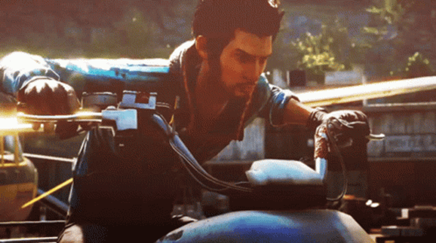 Far Cry 4 Ajay Bike Drive GIF