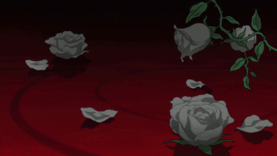 Farewell Death Blood Rose Anime GIF