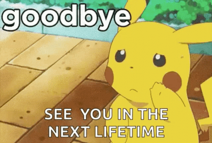 Farewell Goodbye Pikachu Pokemon GIF