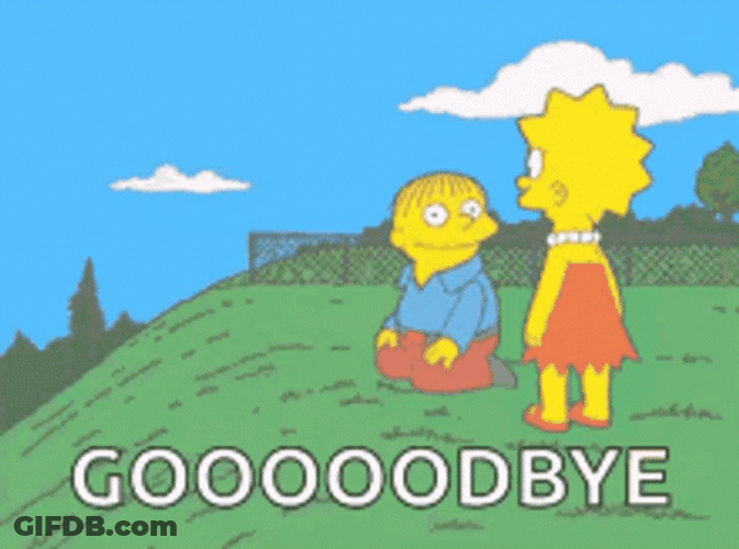 Farewell Goodbye Roll Ralph Simpsons GIF