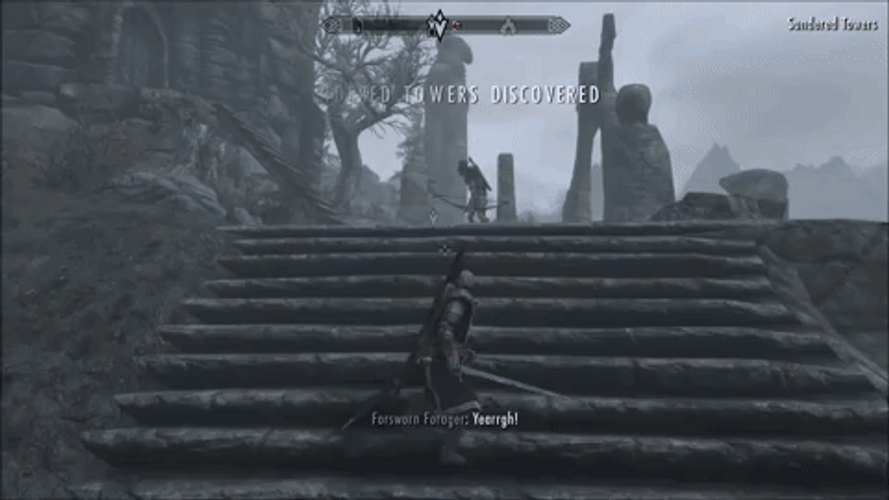 Farewell Head Slay Skyrim Game GIF