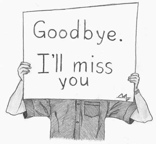 Farewell Miss You Sketch Art GIF