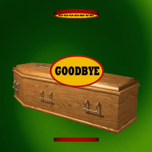 Farewell Skeleton Grave Casket GIF