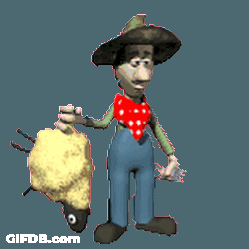 Farmer Holding A Sheep GIF