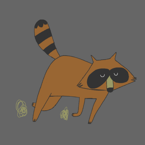 Farting Racoon Art Motion GIF