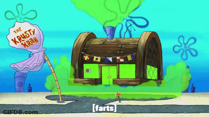 Farts Happening Inside Krusty Krab GIF