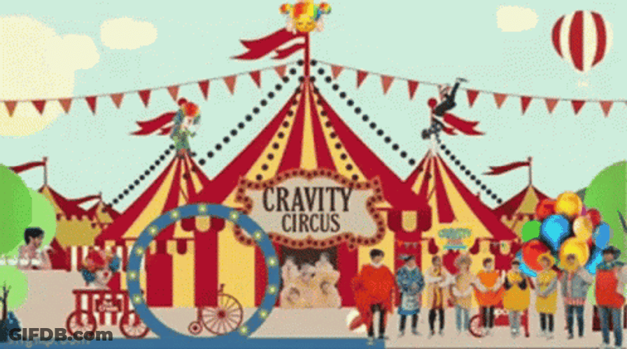 Fascinating Animated Cravity Circus GIF
