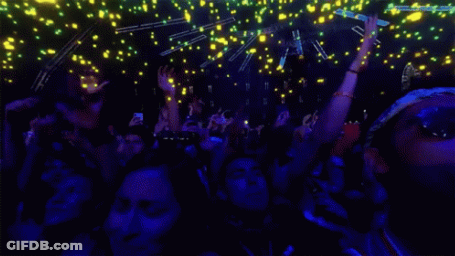 Fascinating Coachella Crowd Cheering GIF