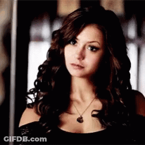 Fascinating Nina Dobrev Staring GIF