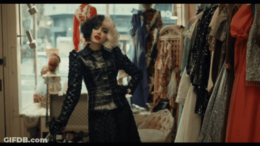 Fashionable Cruella Standing GIF