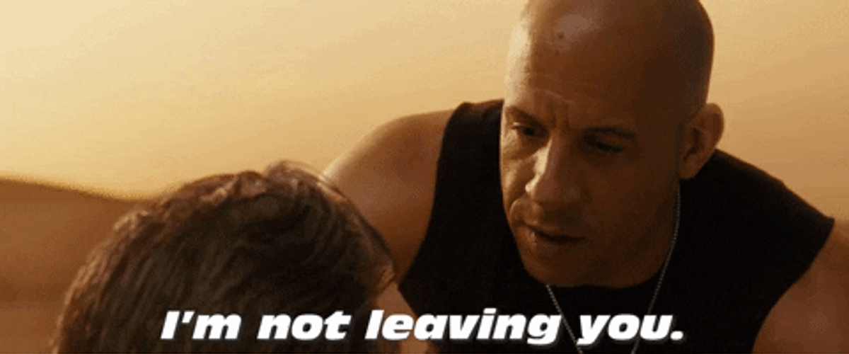 Fast And Furious Dom Im Not Leaving You GIF