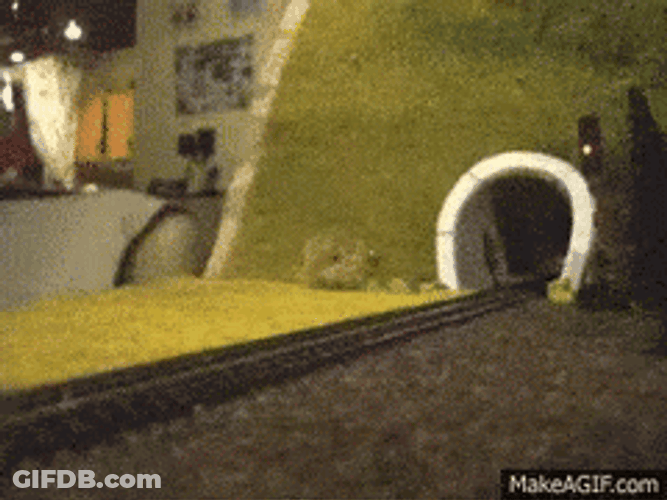 Fast Bullet Train Tunnel Passage GIF