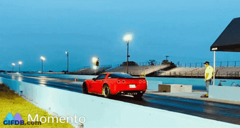 Fast Car In Race Track GIF