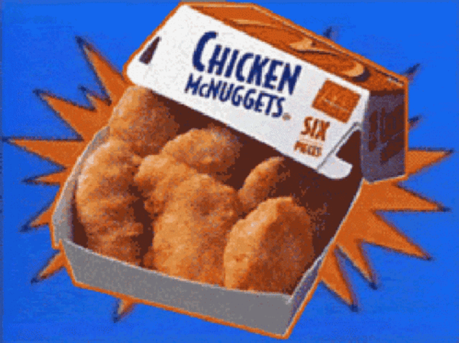 Fast Food Chain Mcdonalds McChicken Nuggets In A Box GIF