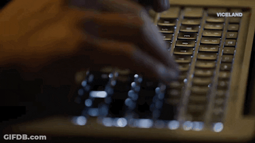 Fast Hand Laptop Typing GIF